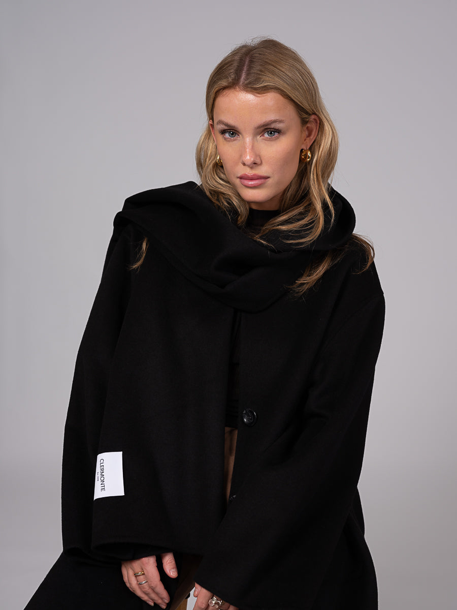 Sandy Wool scarf Black Clermonte