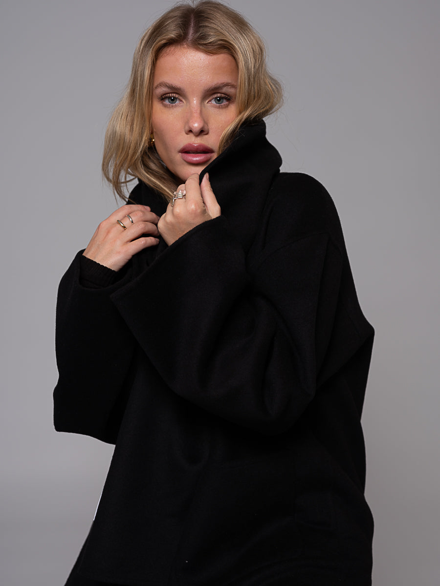 Sandy Wool scarf Black Clermonte