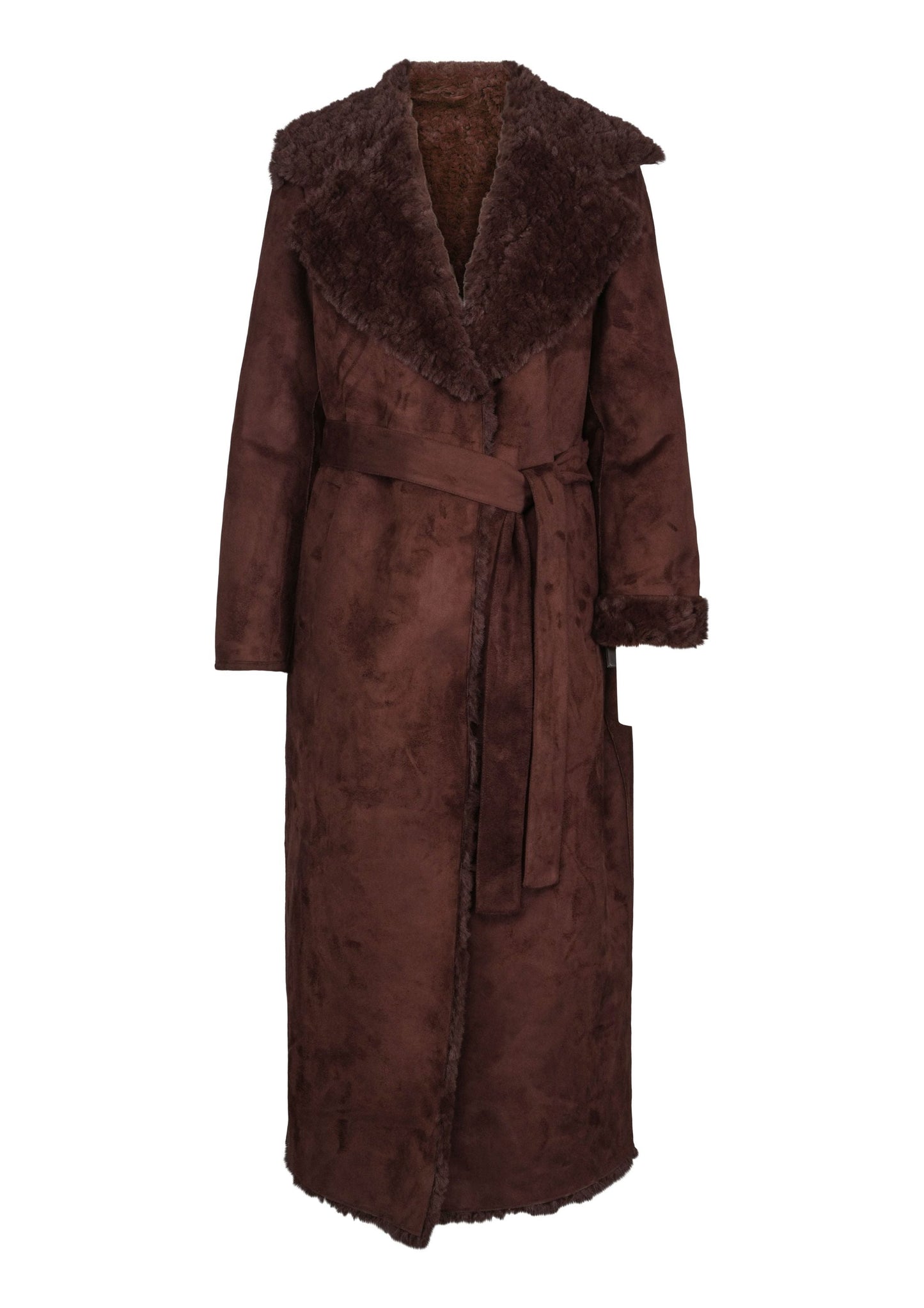 Elin PU suede shearling coat Clermonte