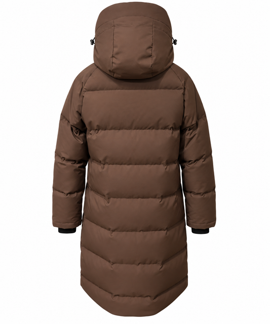 Frostin down coat chocolate brown Clermonte