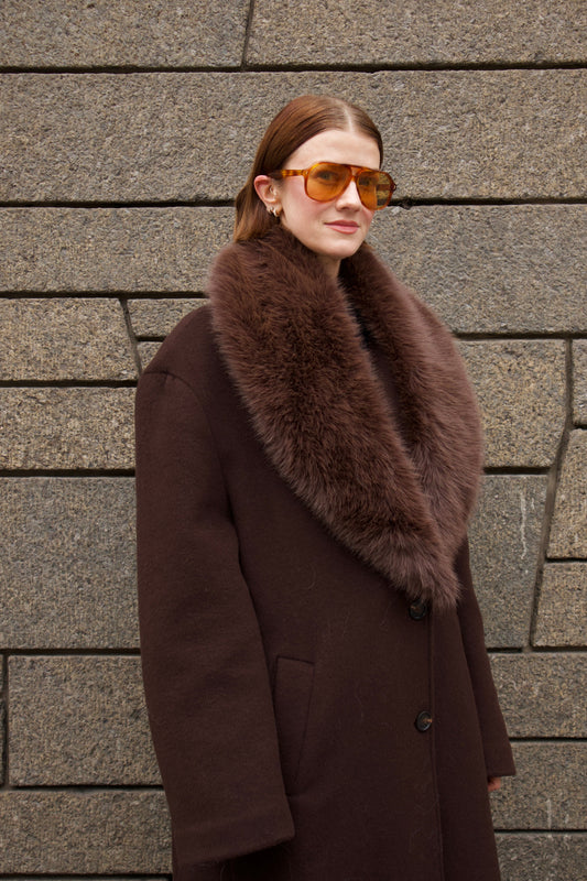 Trude Collar Brown Clermonte