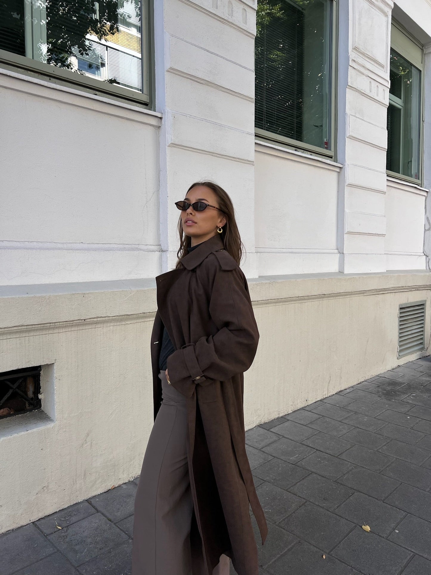 Caia PU suede coat Clermonte