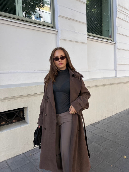 Caia PU suede coat Clermonte