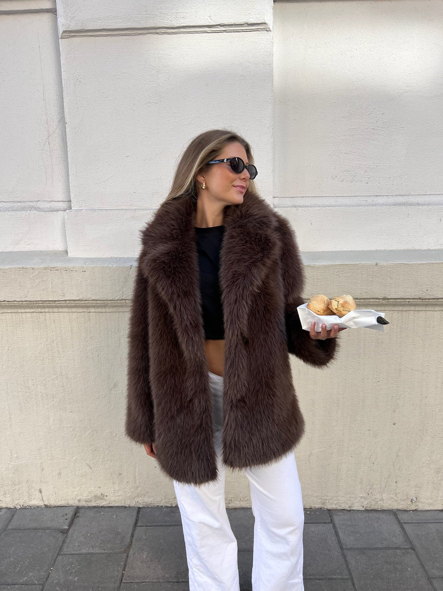 Maya Faux fur Brown Clermonte