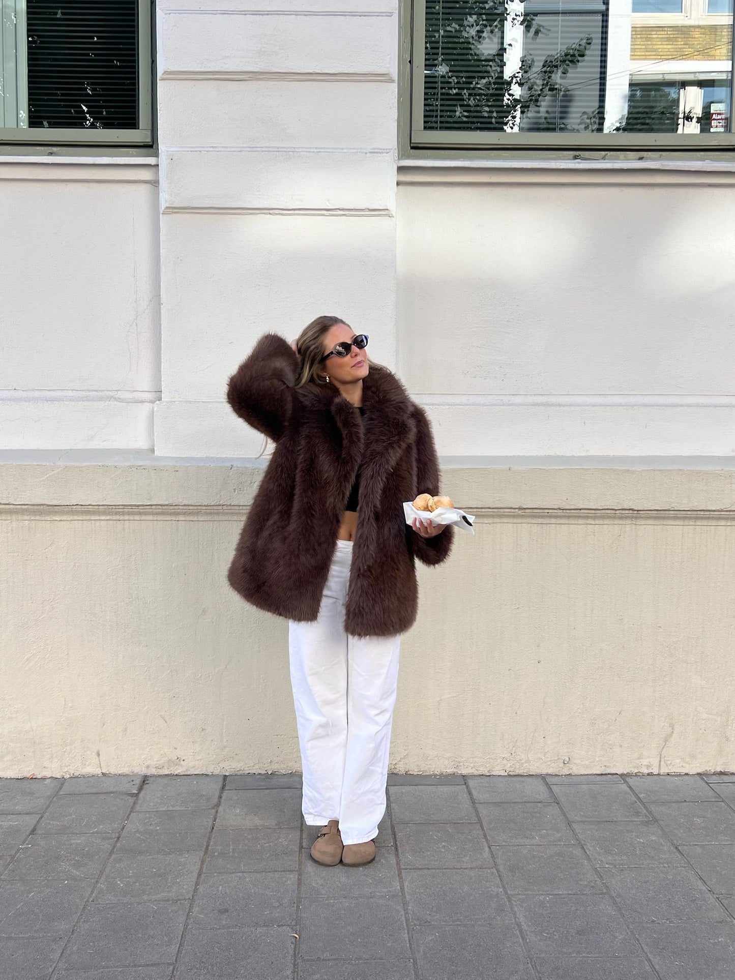 Maya Faux fur Brown Clermonte