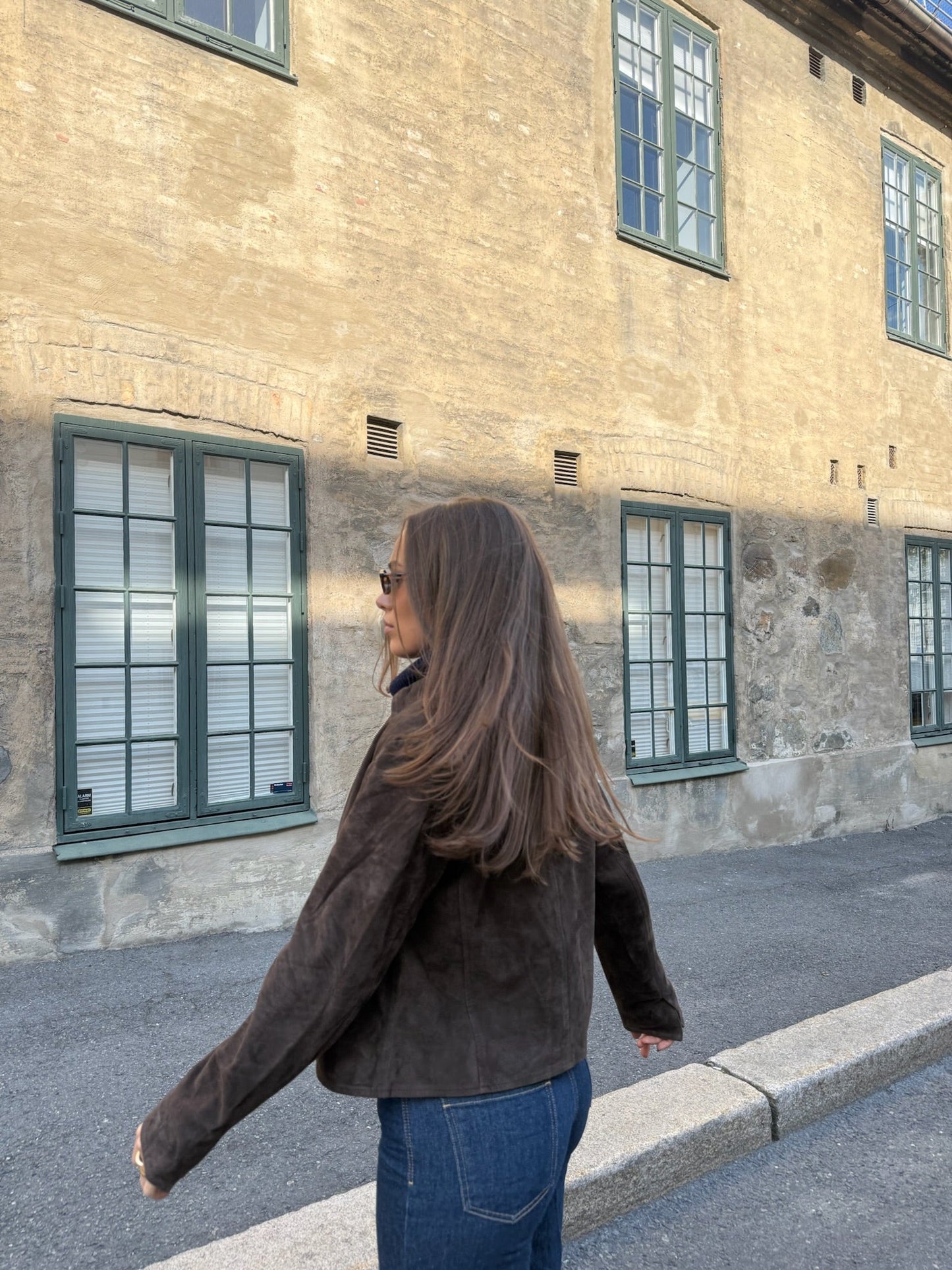 Chloe Suede Jacket Brown Clermonte