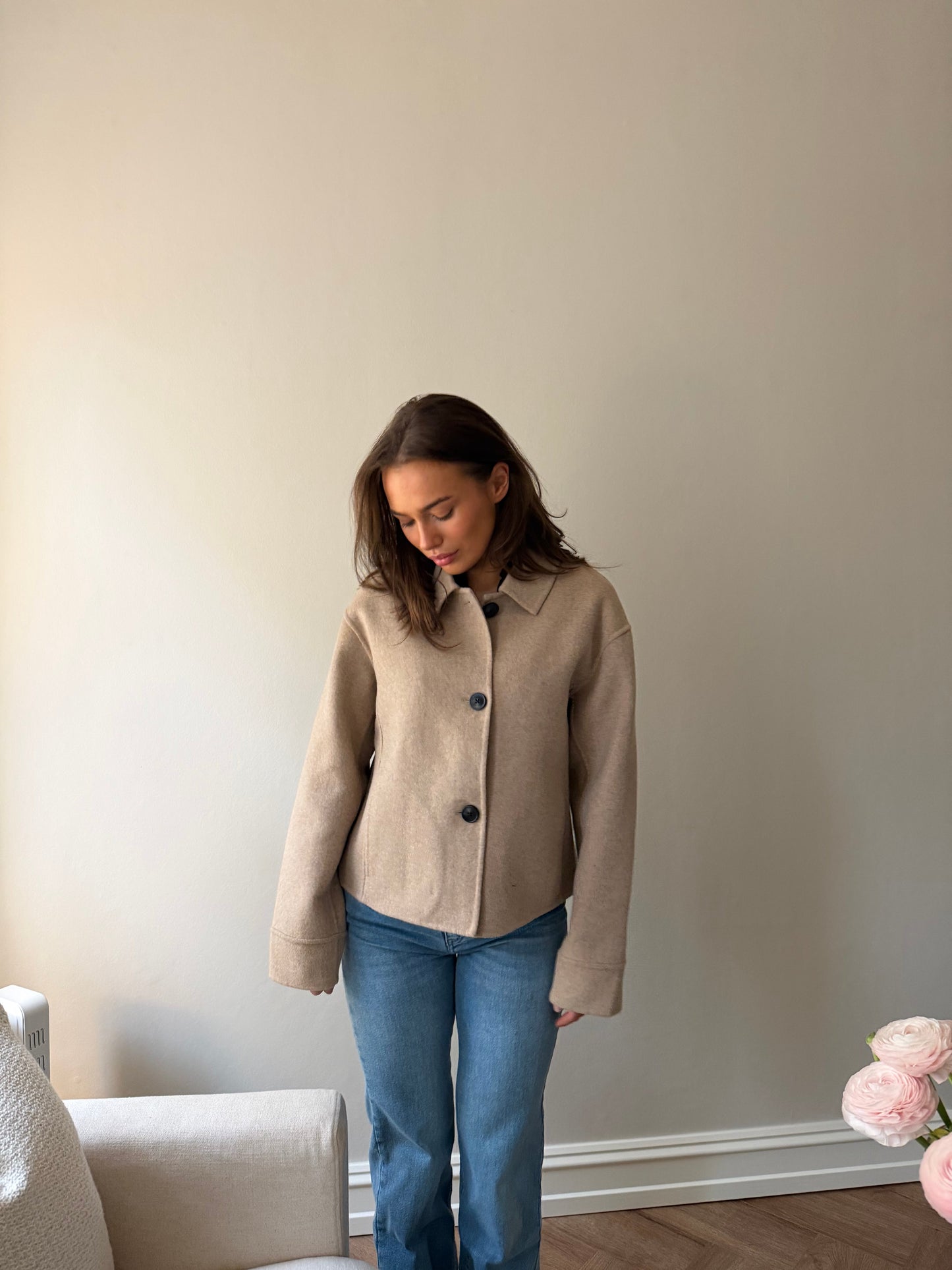 Ally Wool Jacket Beige Clermonte