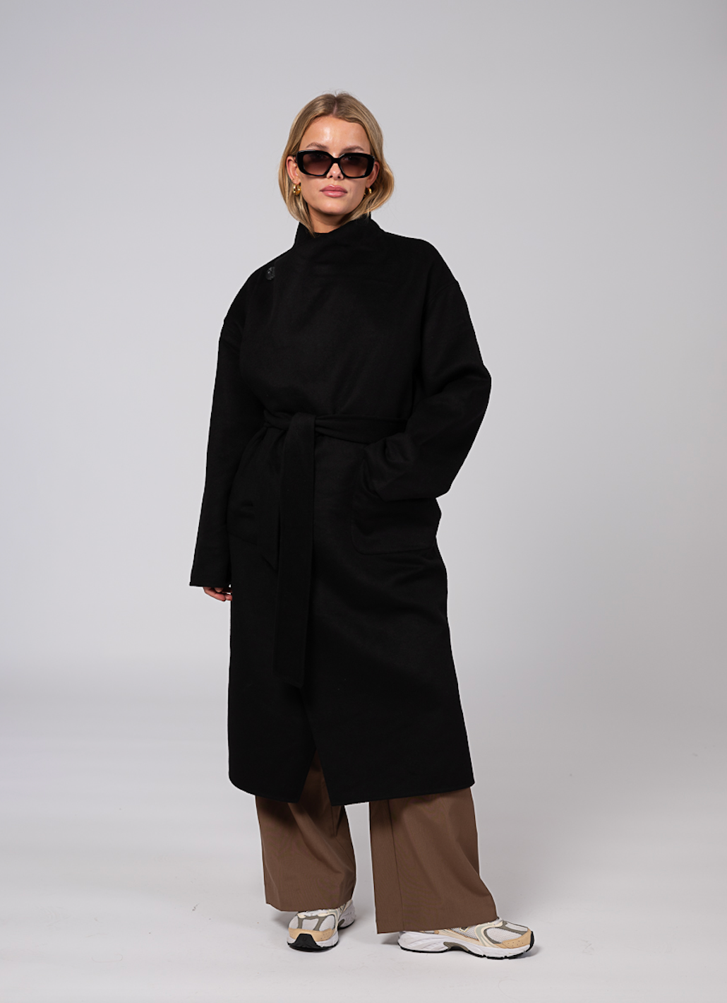 Ana Wool Coat Black Clermonte