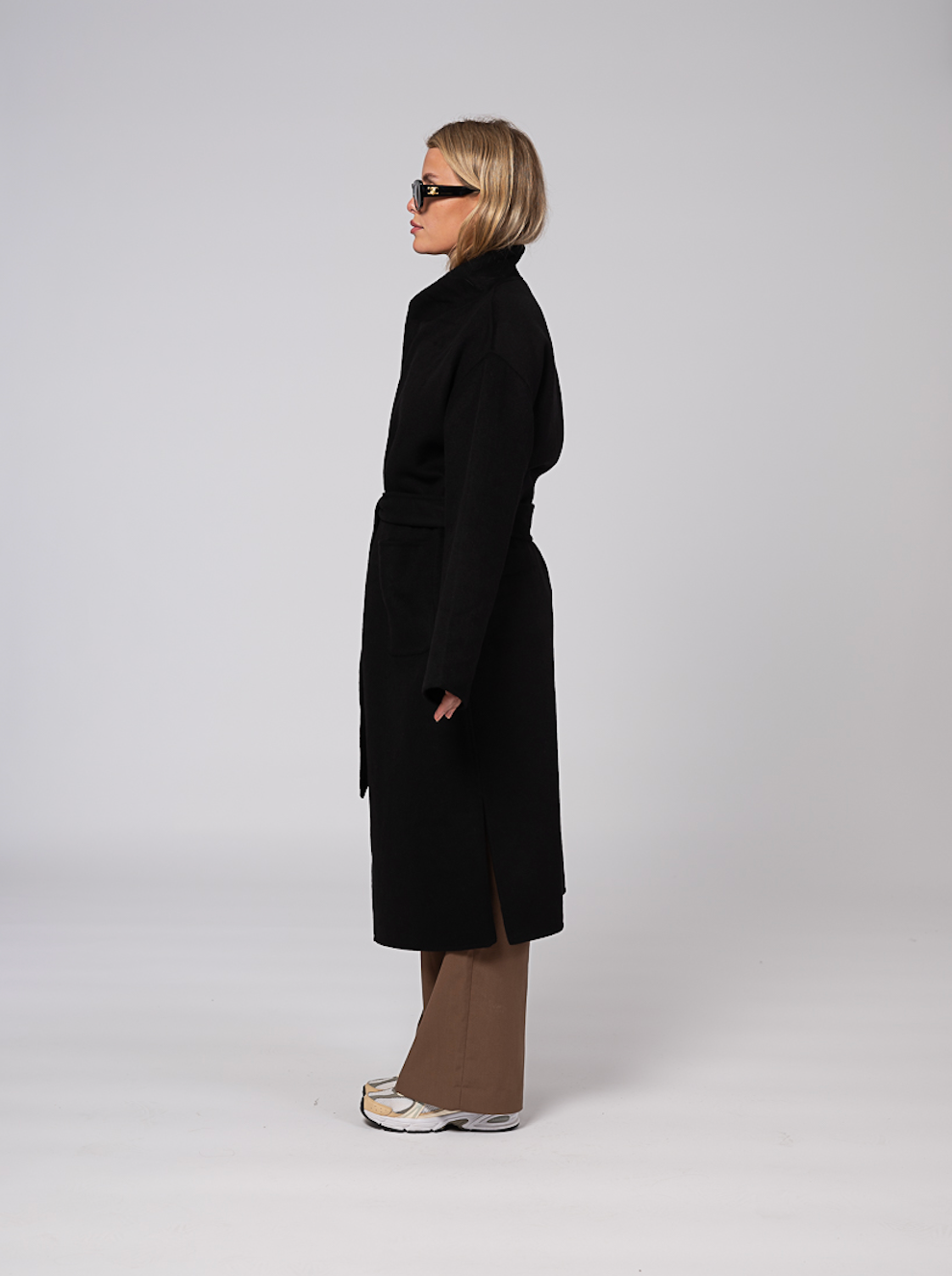 Ana Wool Coat Black Clermonte