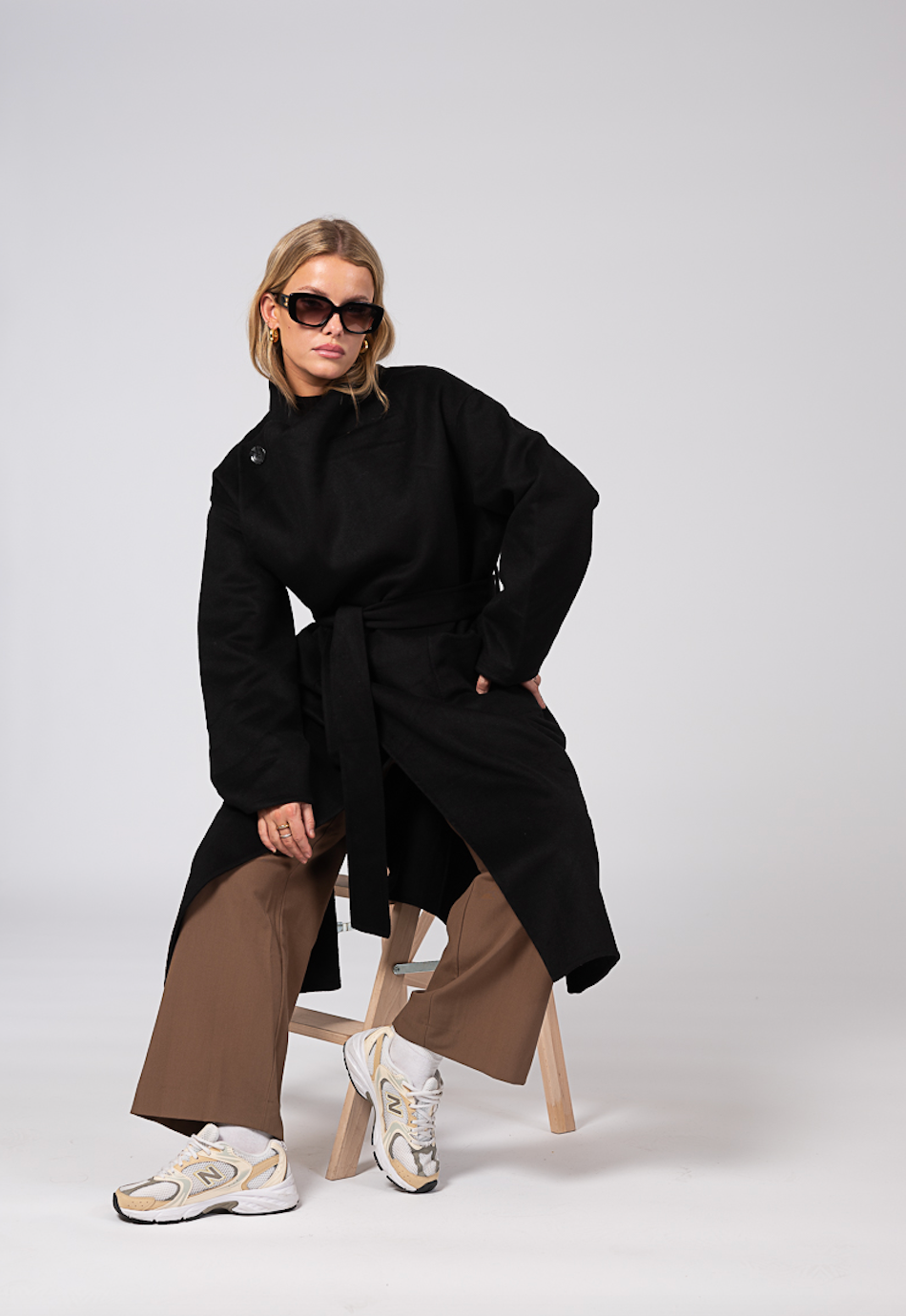 Ana Wool Coat Black Clermonte