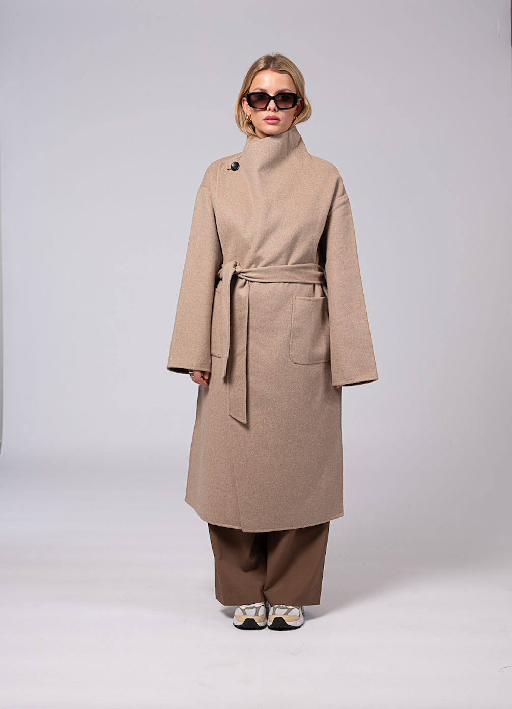 Ana Wool Coat Warm Sand Clermonte