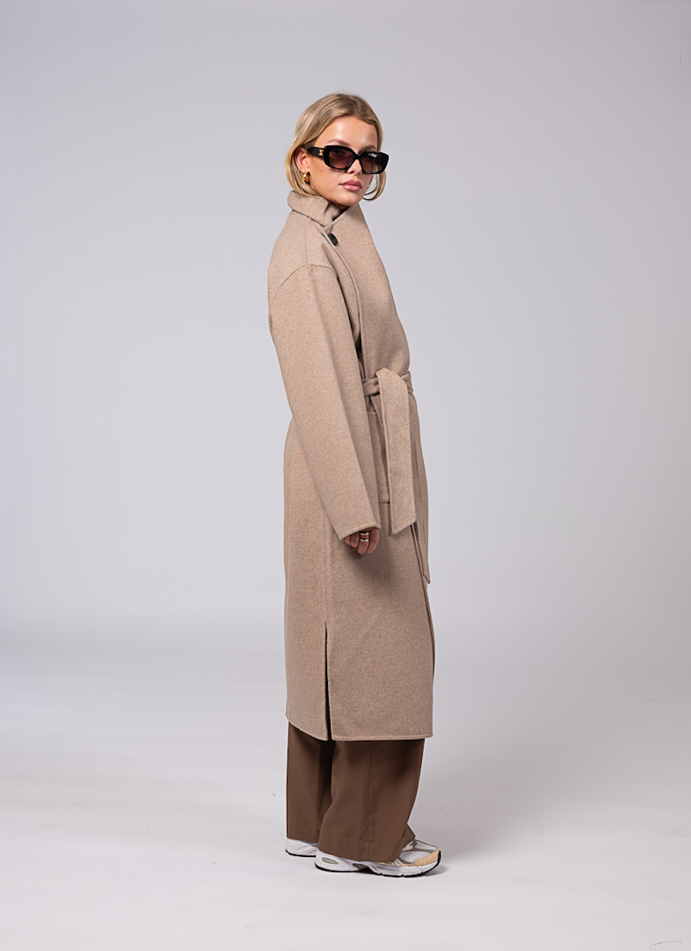 Ana Wool Coat Warm Sand Clermonte