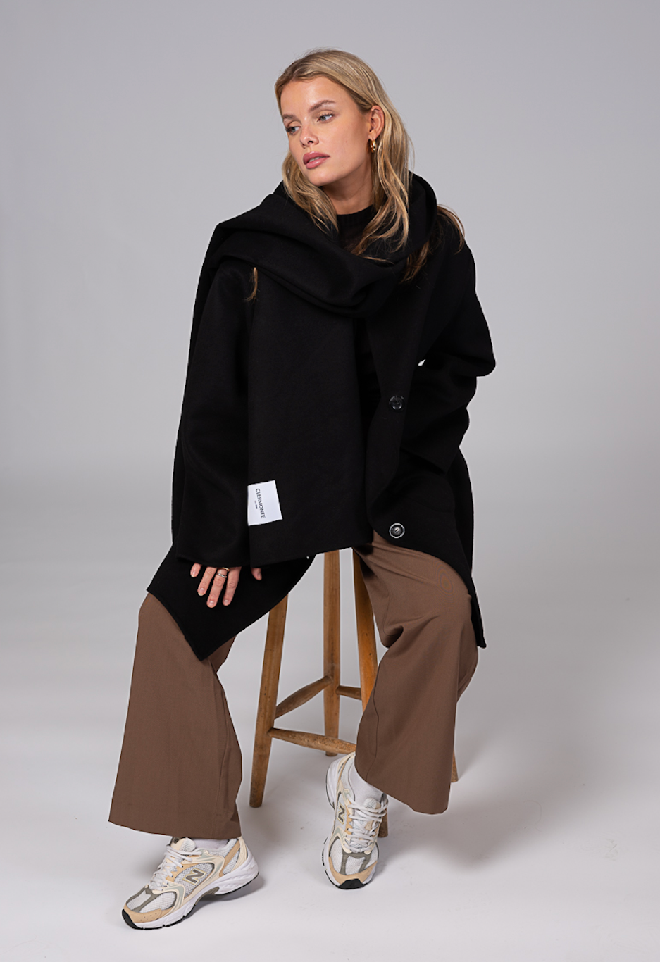 Sandy wool jacket grey Clermonte