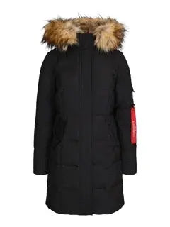 Verbier svart jakke fake fur brown Clermonte