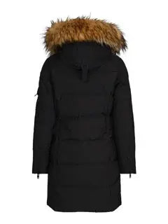 Verbier svart jakke fake fur brown Clermonte