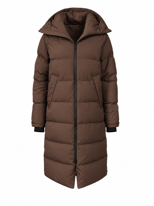 Frostin down coat chocolate brown Clermonte