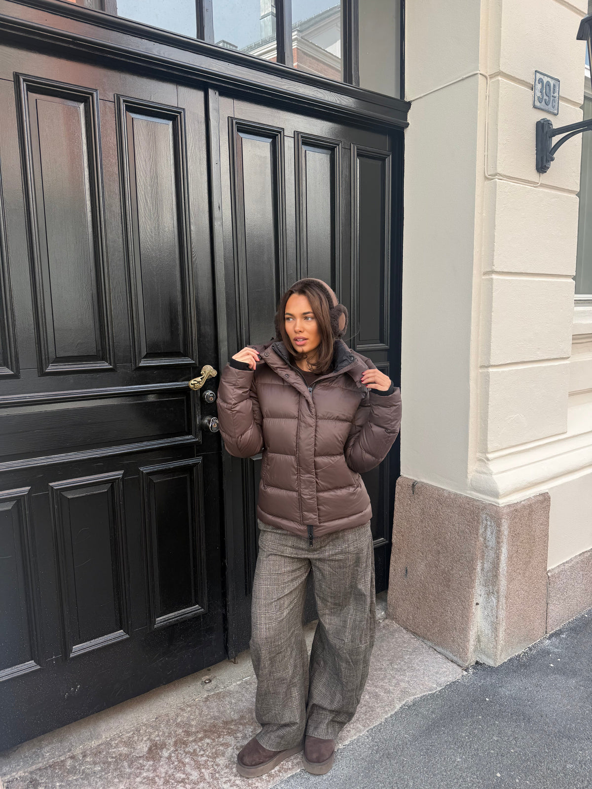 Leah Down Jacket Chocolate Brown Clermonte