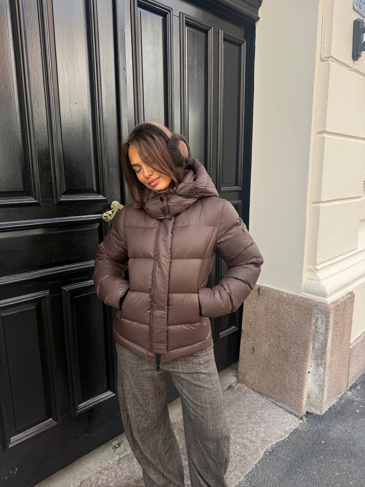 Leah Down Jacket Chocolate Brown Clermonte