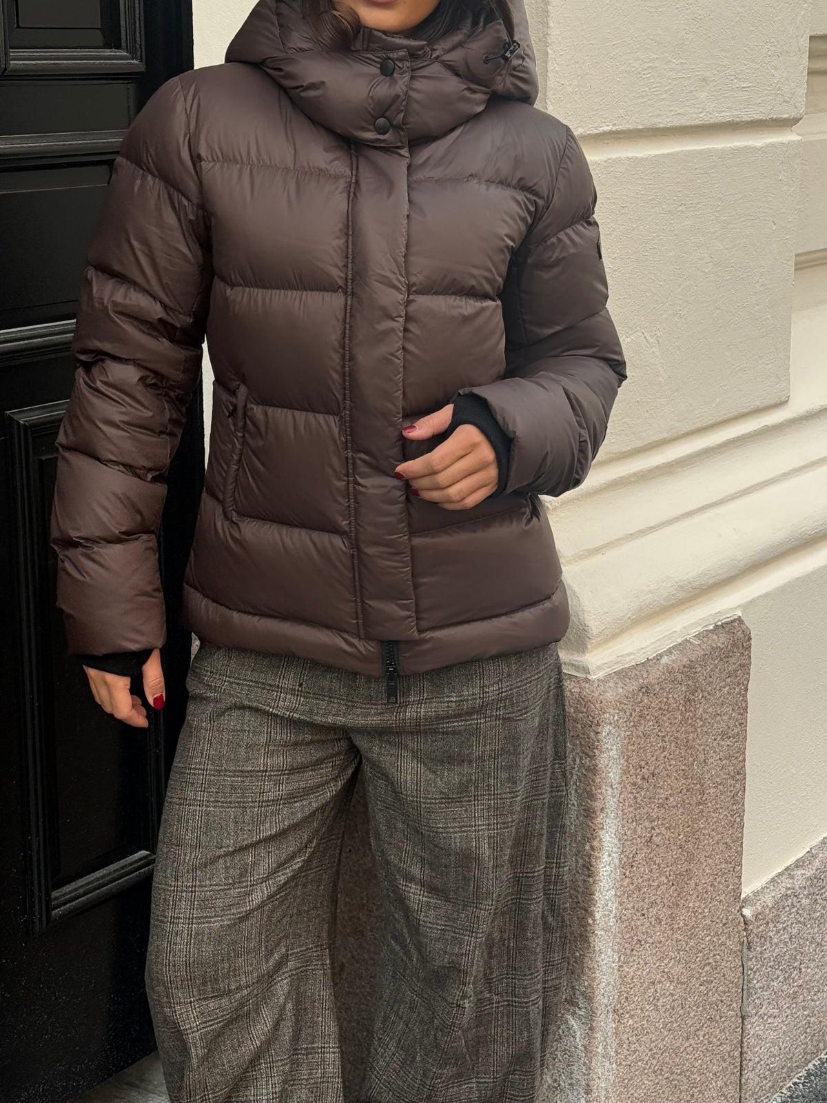 Leah Down Jacket Chocolate Brown Clermonte