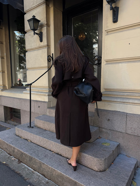 Caia Wool Coat Brown Clermonte