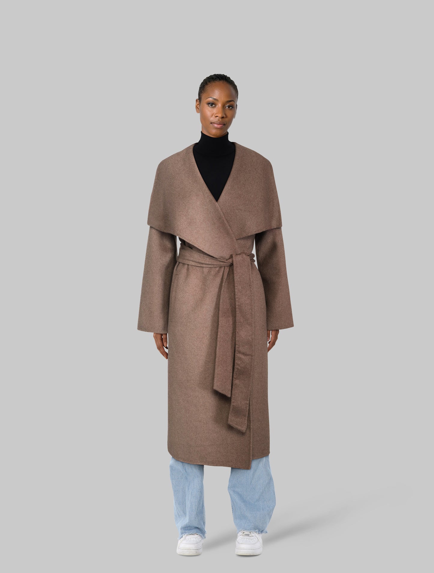 Nova wool coat Hazelbrown Clermonte