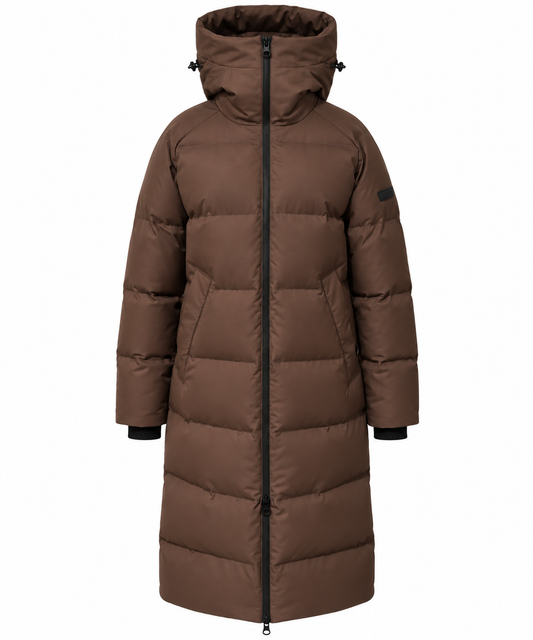 Frostin down coat chocolate brown Clermonte