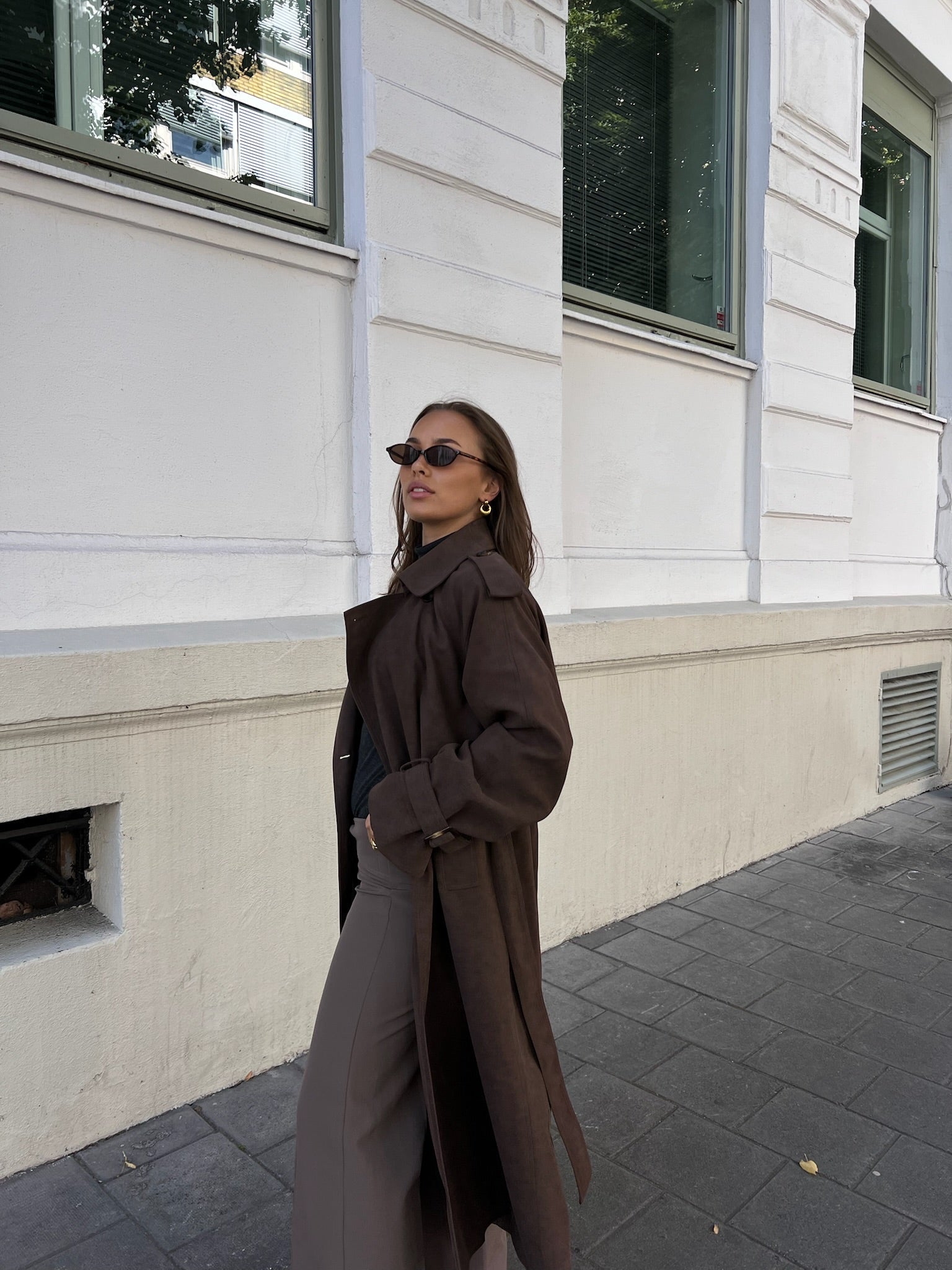 Caia PU suede coat Clermonte
