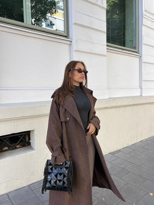 Caia PU suede coat Clermonte