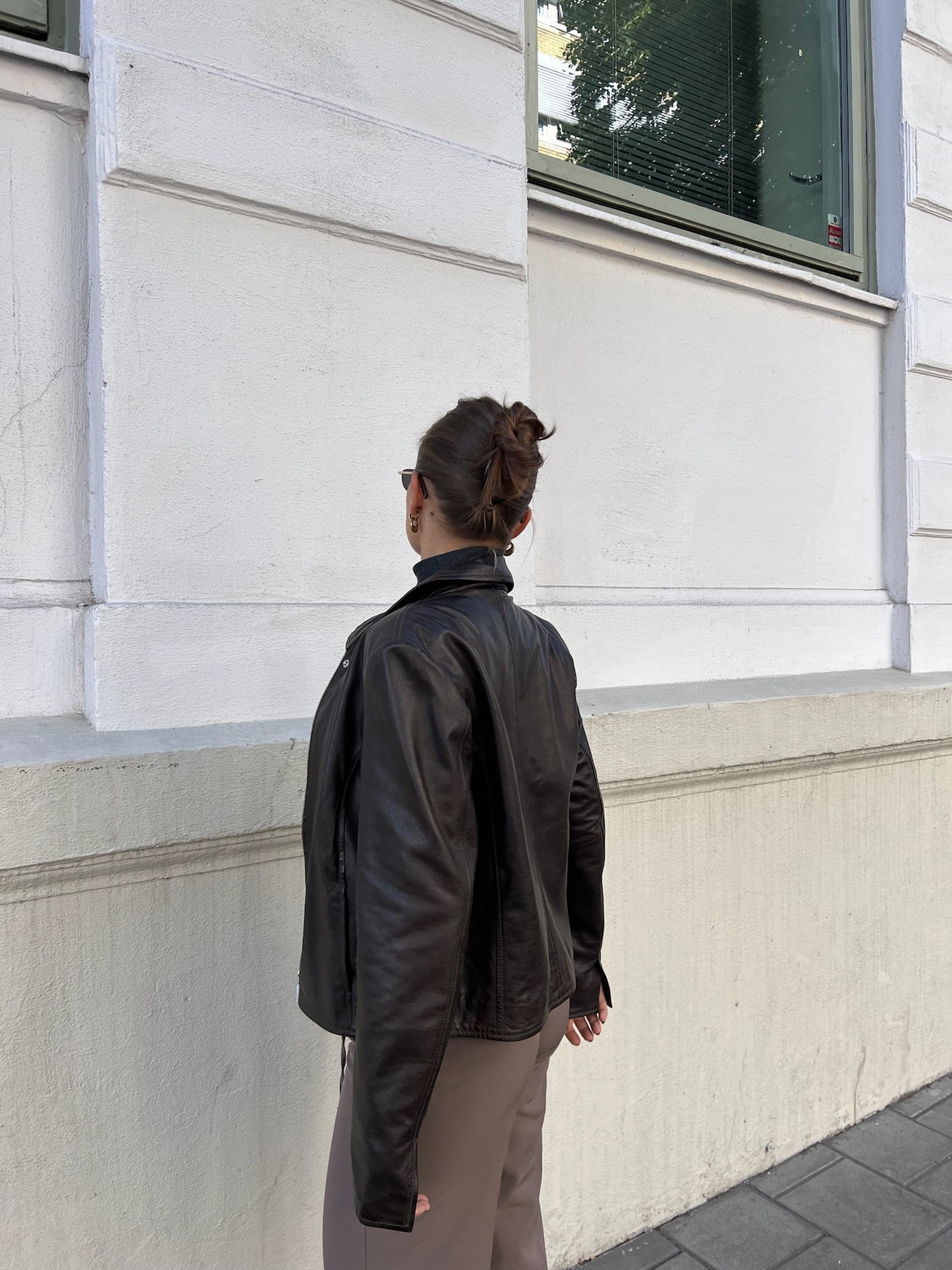 Chloe Leather Jacket Brown Clermonte