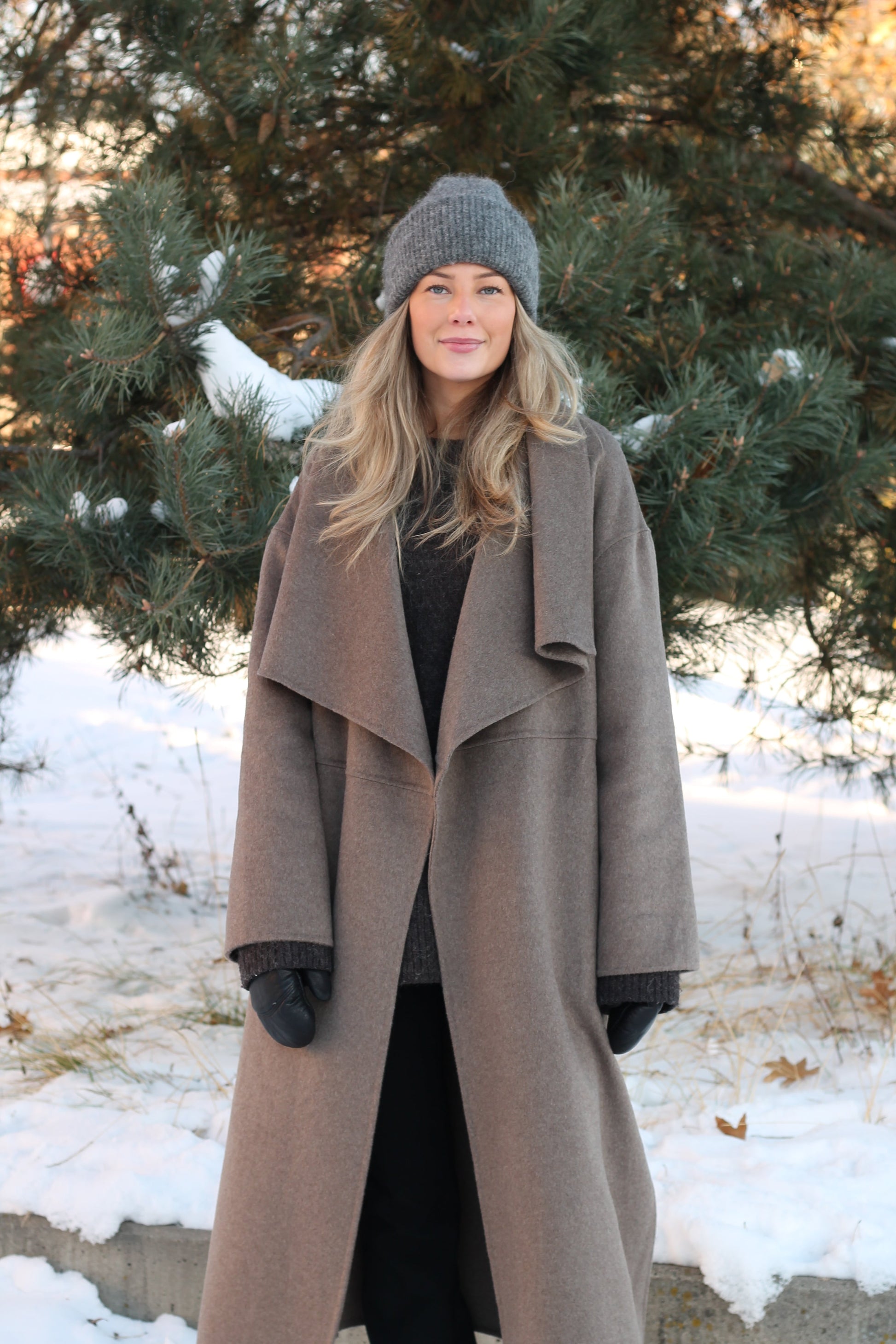 Nova wool coat Hazelbrown Clermonte