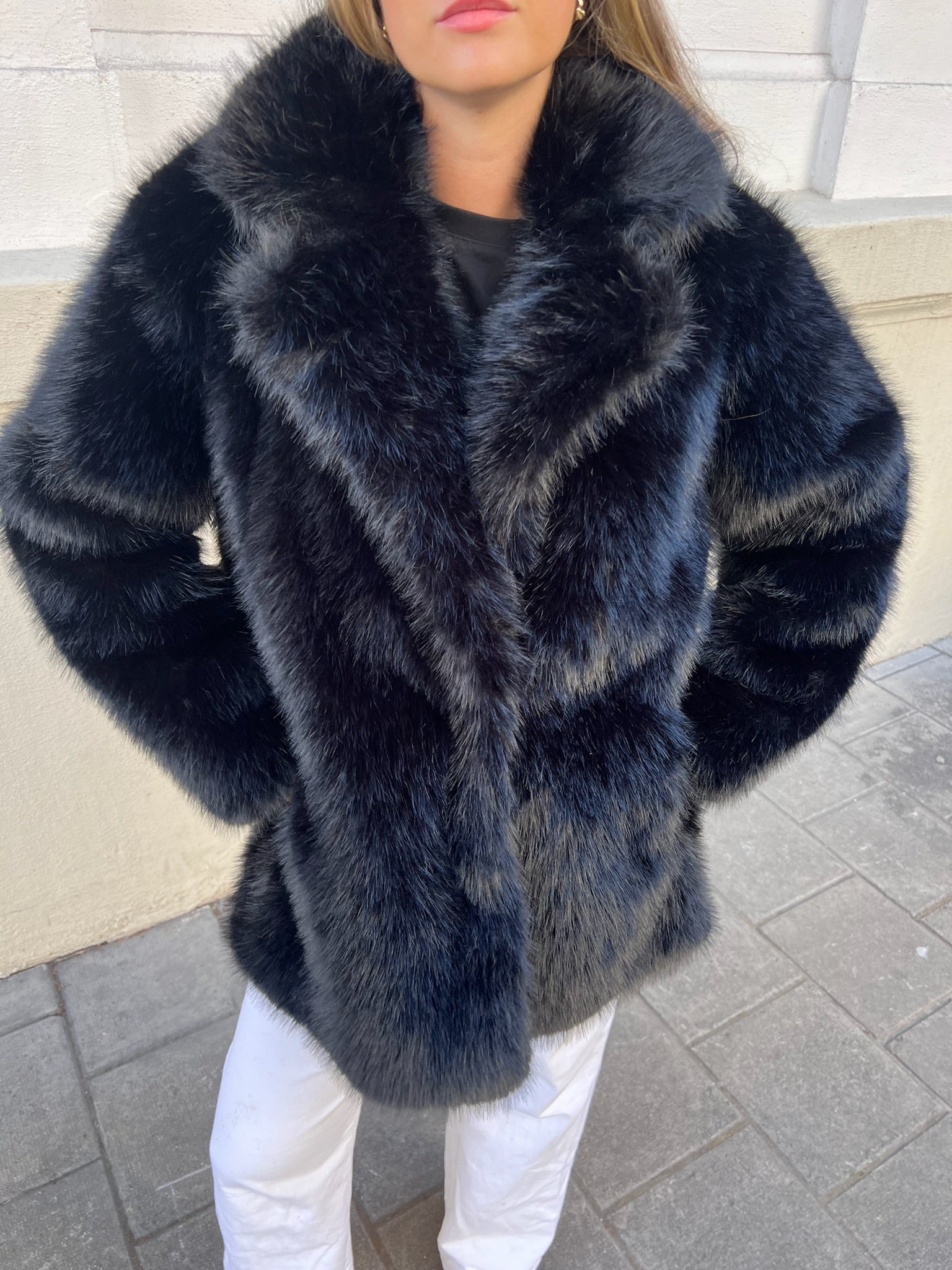 Maya Faux fur Black Clermonte