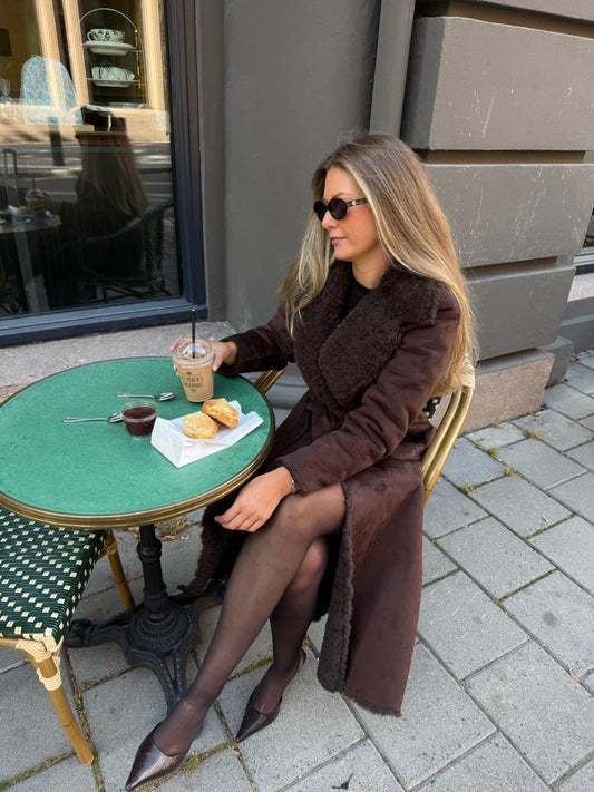 Elin PU suede shearling coat Clermonte