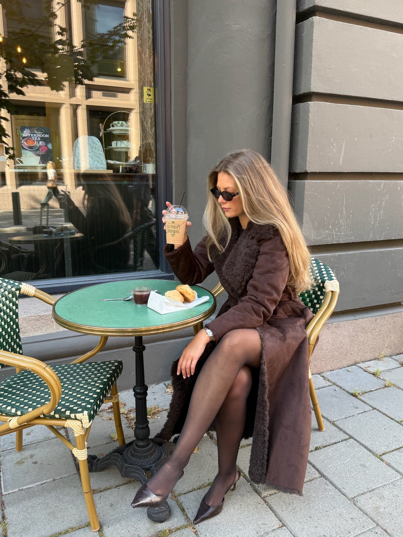 Elin PU suede shearling coat Clermonte