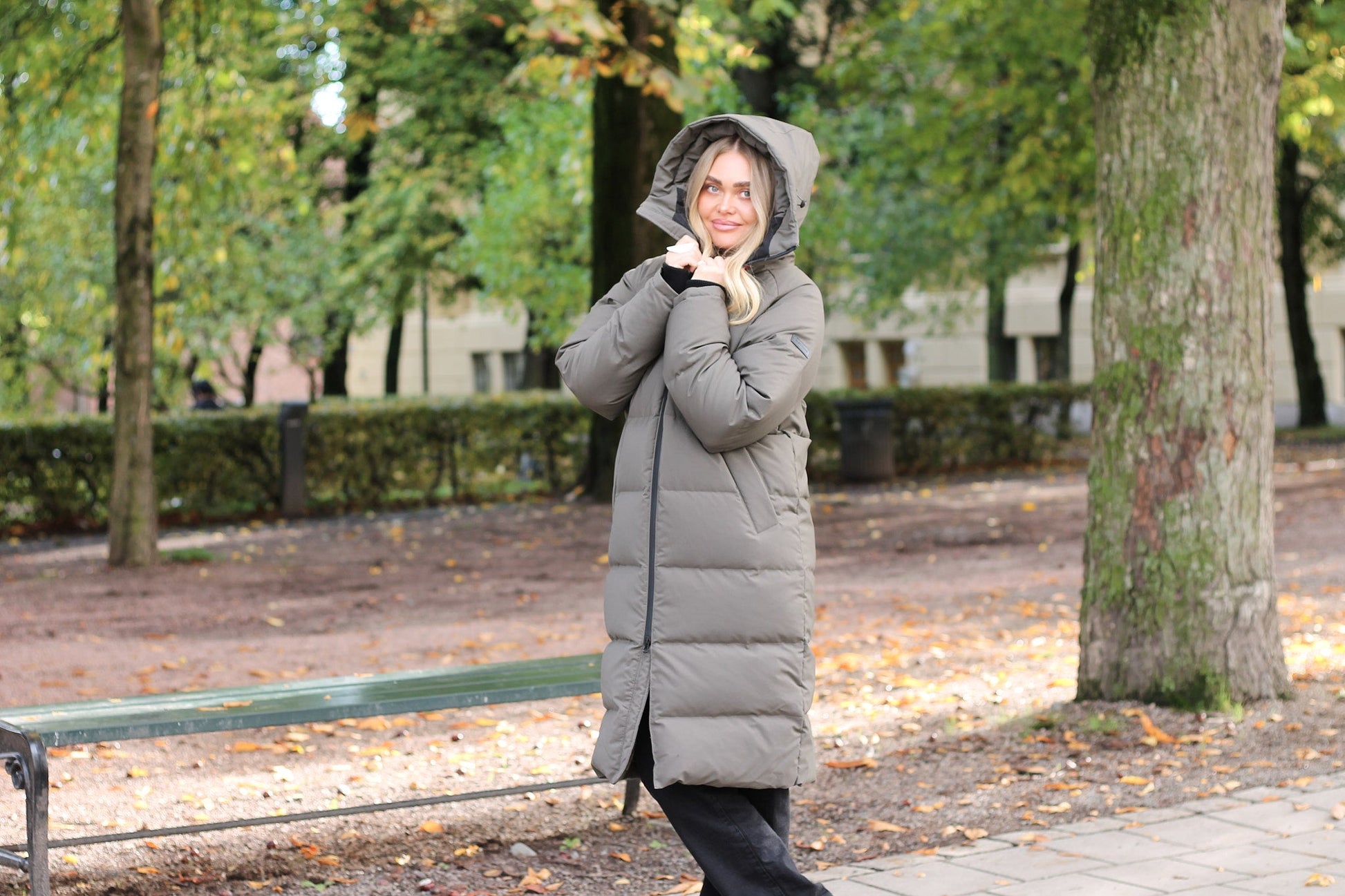 Frostin down coat dark Olive Clermonte