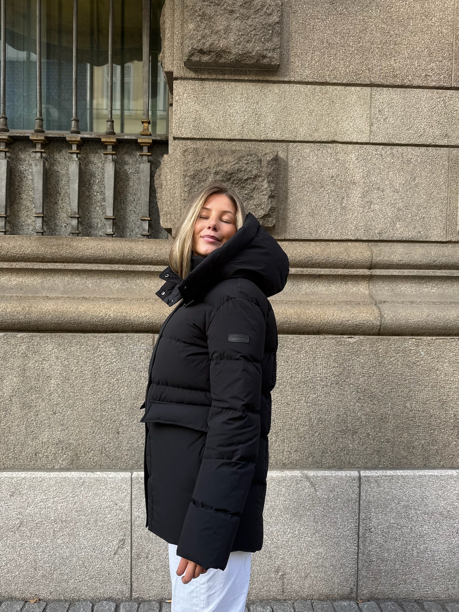 Tina Down Long Black Clermonte