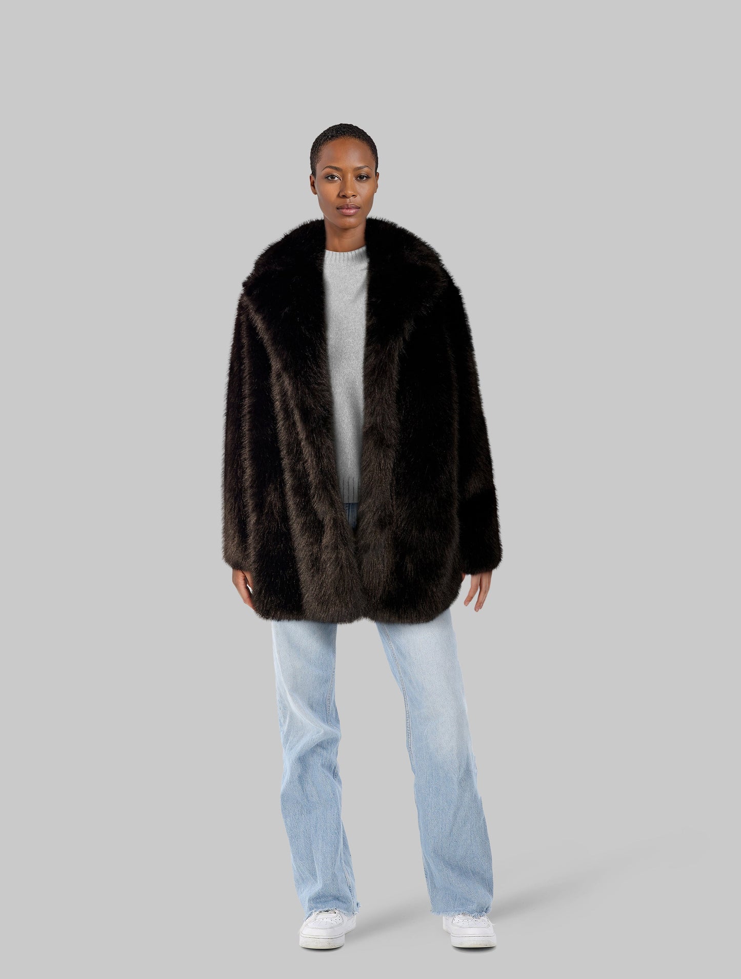 Maya Faux fur Black Clermonte