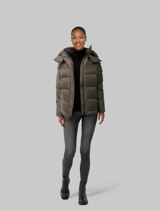 Leah Down Jacket Olive Clermonte