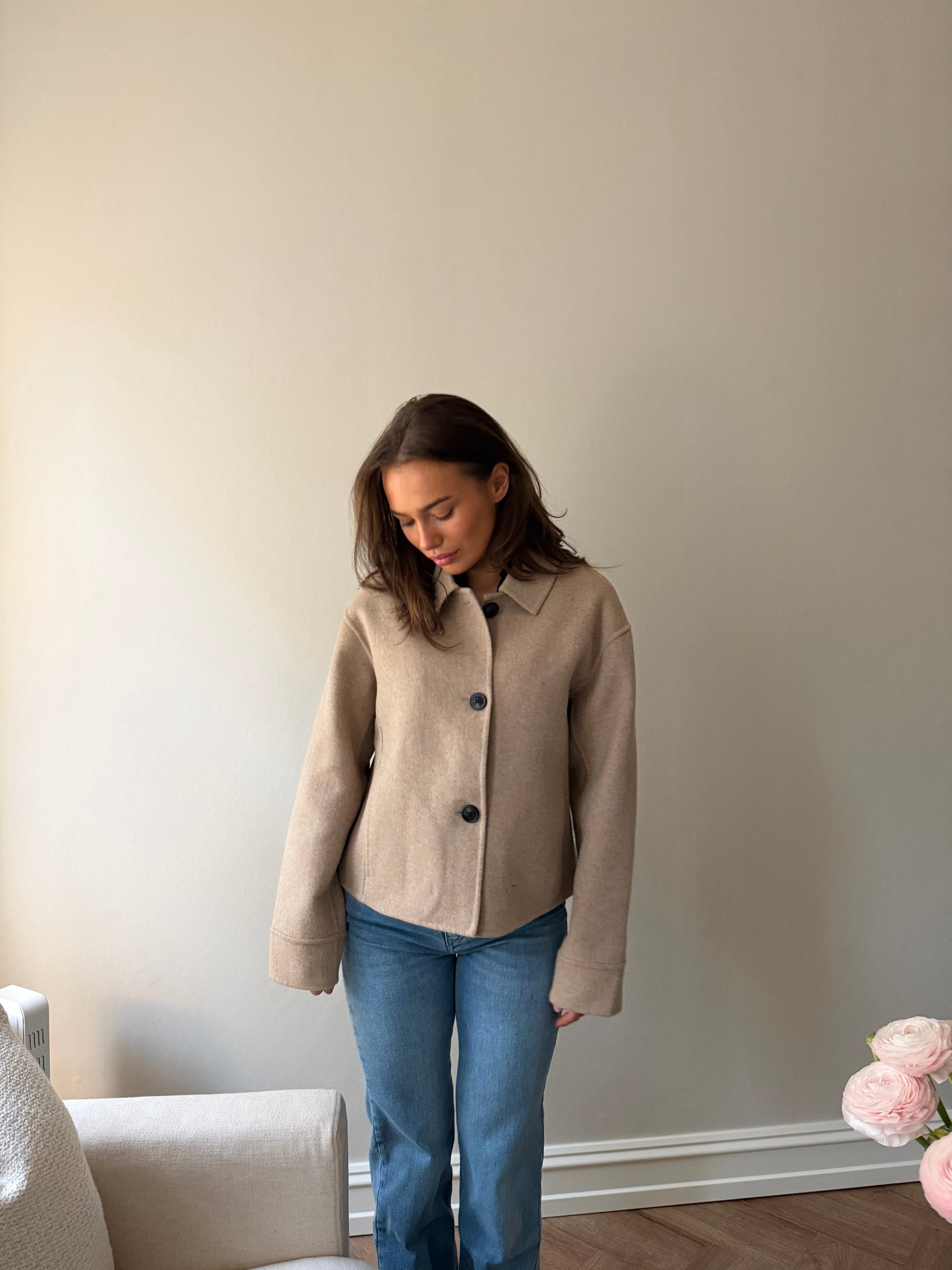 Ally Wool Jacket Beige Clermonte