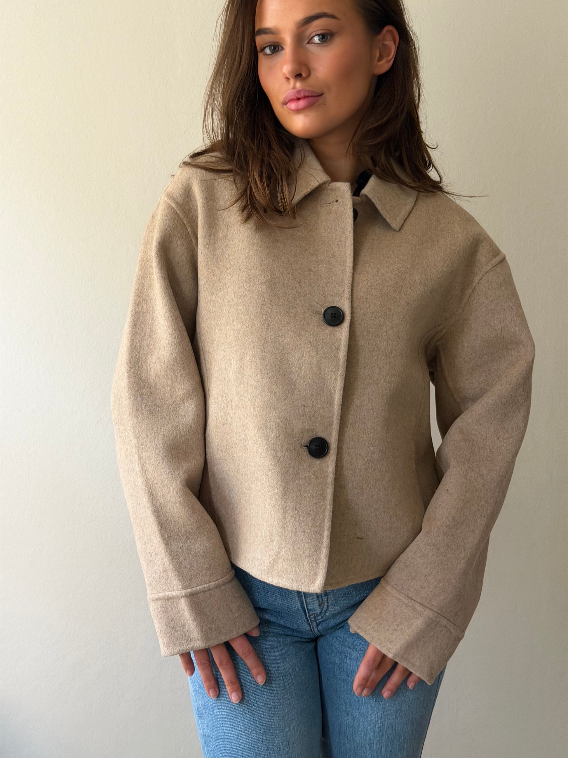 Ally Wool Jacket Beige Clermonte