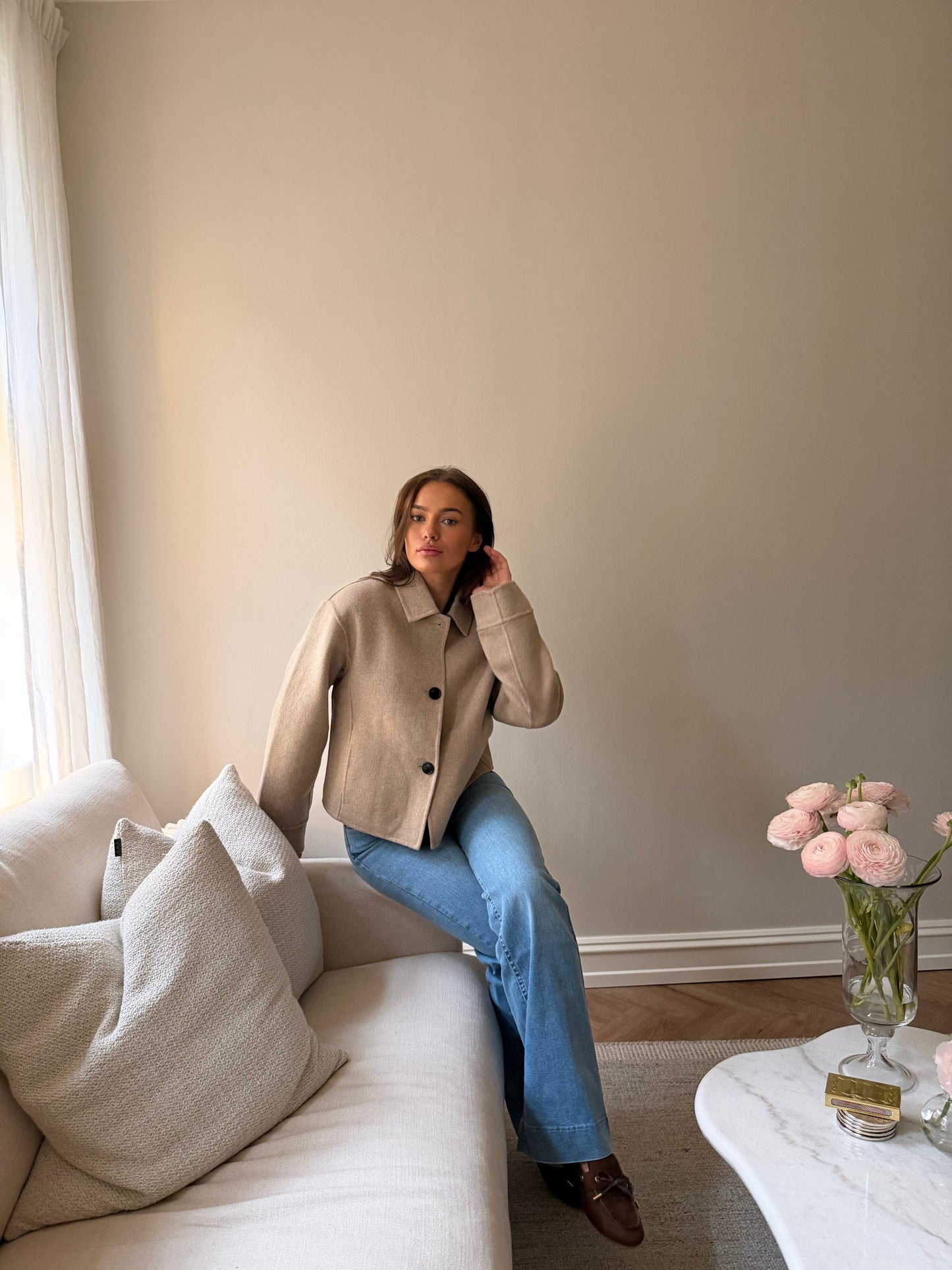 Ally Wool Jacket Beige Clermonte