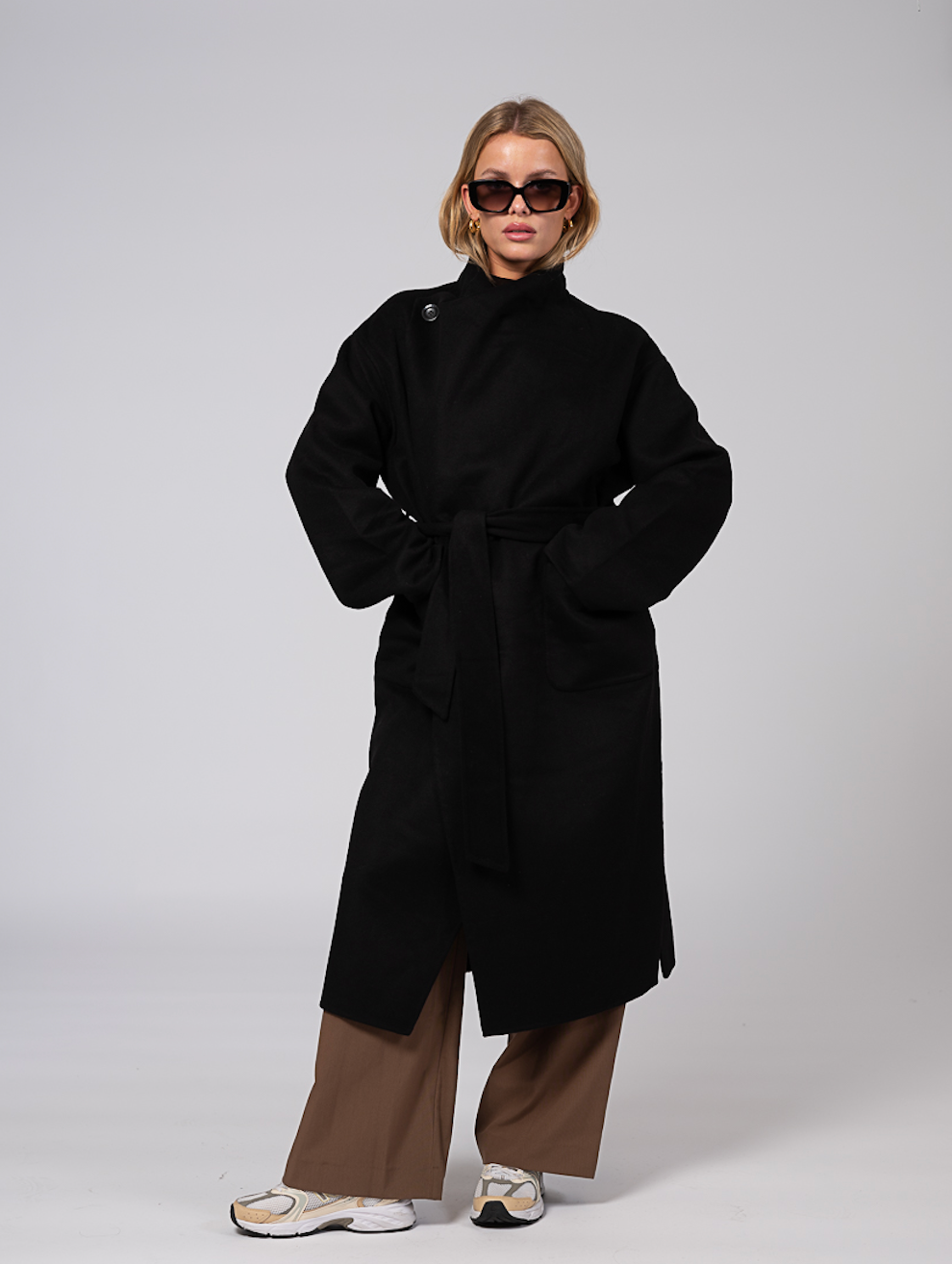 Ana Wool Coat Black Clermonte