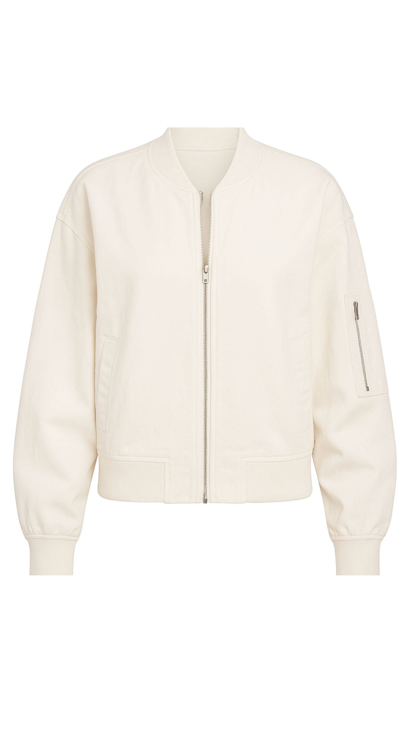 Gine Bomber Jacket White Clermonte