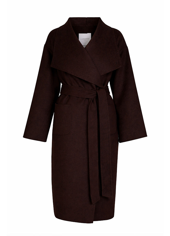 Ana Wool Coat Brown Clermonte
